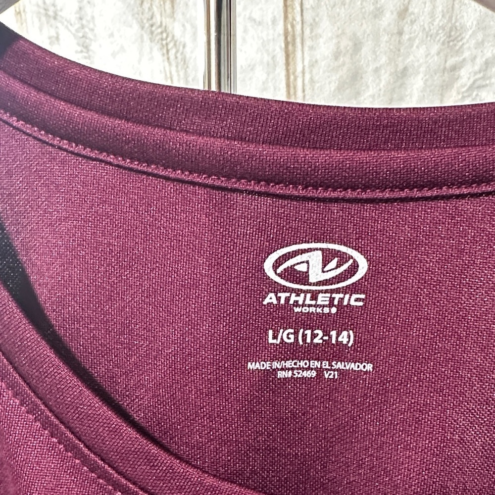 Athleta Burgundy Long Sleeve Tee - Picture 2 of 5